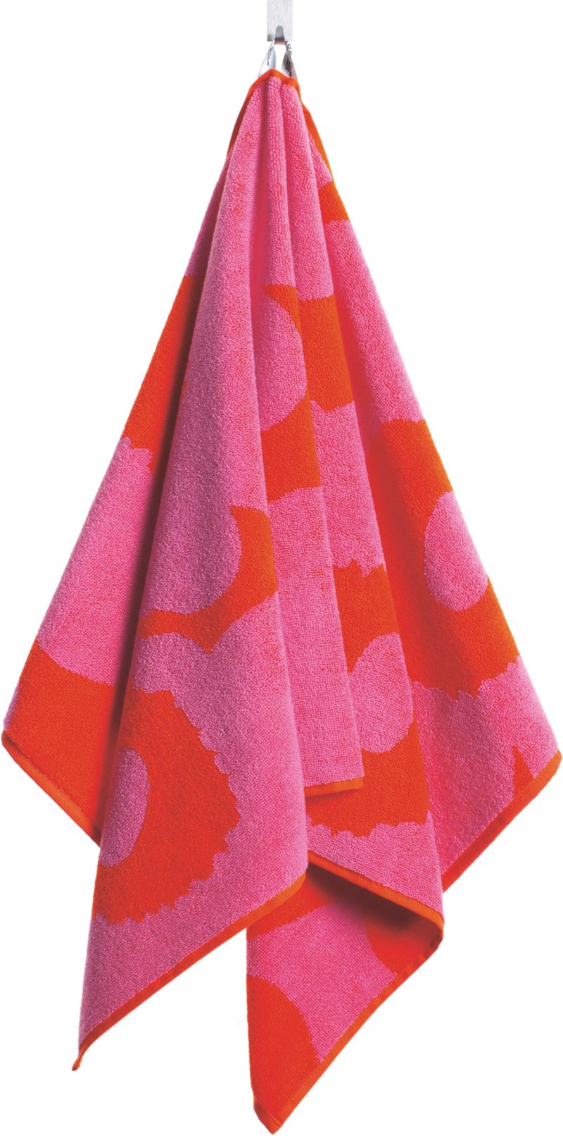Pink and Red Hand Towel. 20"Wx39"L