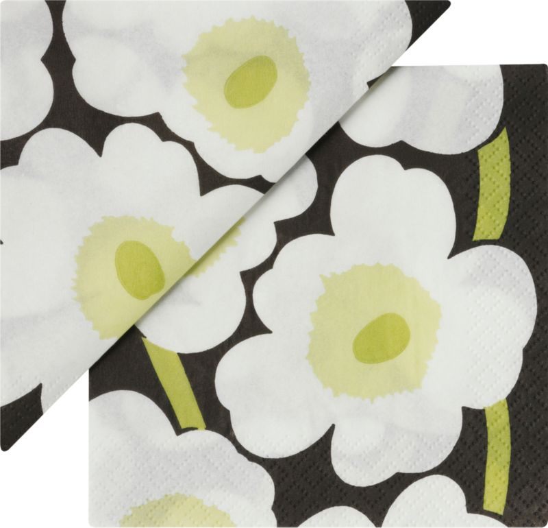 Marimekko Unikko White Paper 4.75" Napkins Set of 20
