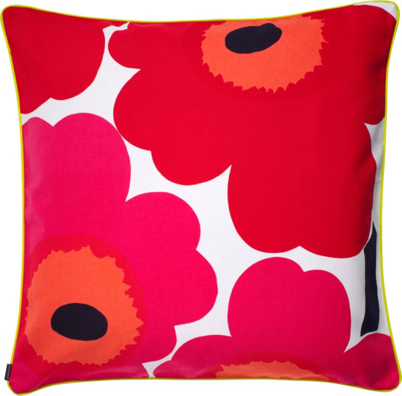 Marimekko Unikko Red and White 24" Pillow