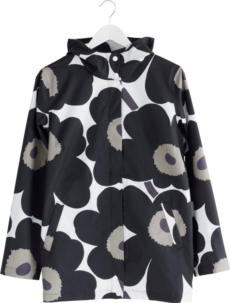 Marimekko Unikko Black and White Rain Jacket