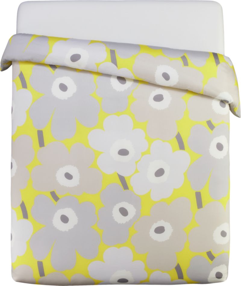 Marimekko Unikko Yellow Twin Duvet Cover