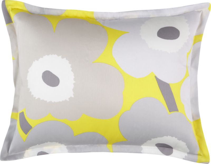 Marimekko Unikko Yellow Standard Sham