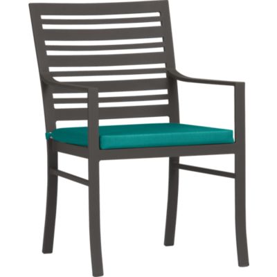 Valencia Dining Chair with Sunbrella® Harbor Blue Cushion