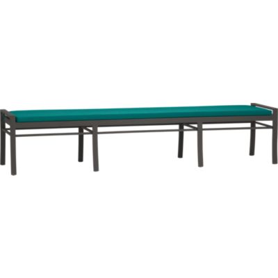 Valencia Large Dining Bench with Sunbrella® Harbor Blue Cushion