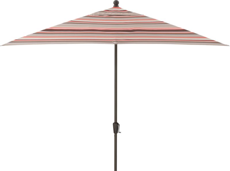 Rectangular Sunbrella® Valencia Stripe Umbrella with Bronze Frame