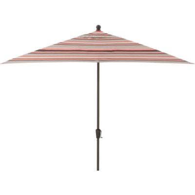 Rectangular Sunbrella Valencia Stripe Umbrella with Bronze Frame