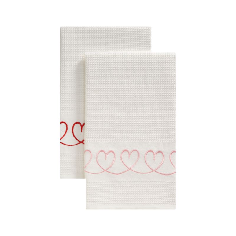Set of 2 Valentine Dishtowels
