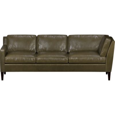 Vaughn Leather Left Arm Corner Sectional Sofa