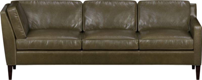 Vaughn Leather Right Arm Corner Sectional Sofa