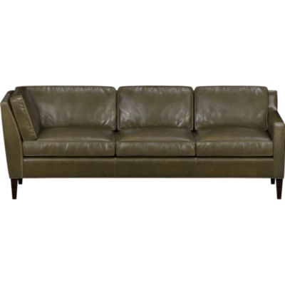 Vaughn Leather Right Arm Corner Sectional Sofa
