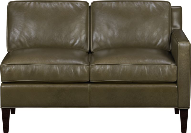 Vaughn Leather Right Arm Sectional Loveseat