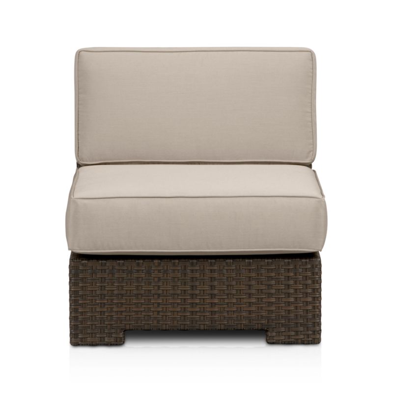 Ventura Modular Armless Chair with Sunbrella® Stone Cushions