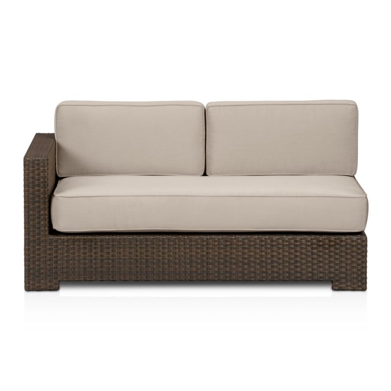 Ventura Modular Left Arm Loveseat with Sunbrella® Stone Cushions