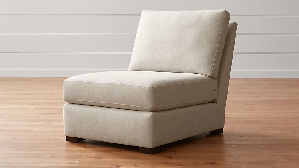 Verano Armless Chair Aurora Canvas Crate and Barrel