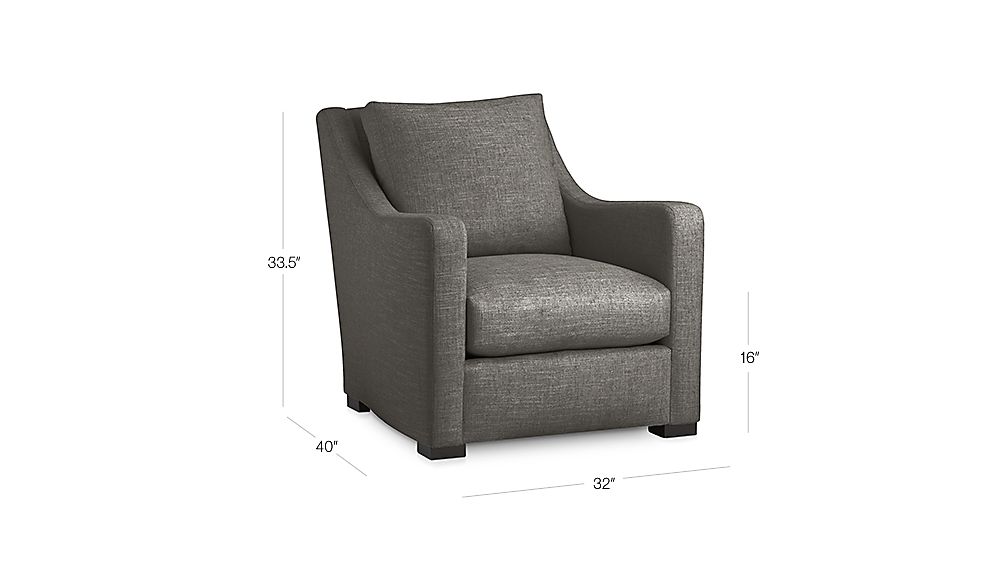 Verano Grey Accent Chair Crate and Barrel