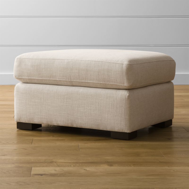 Verano Ottoman Aurora Canvas Crate and Barrel