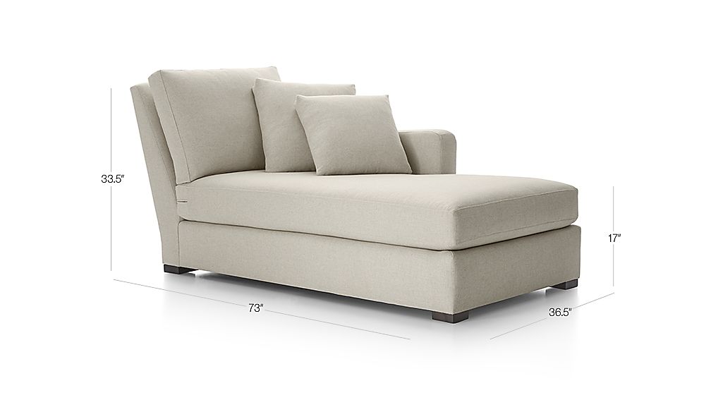 Verano Right Arm Chaise Lounge Aurora Canvas Crate and Barrel