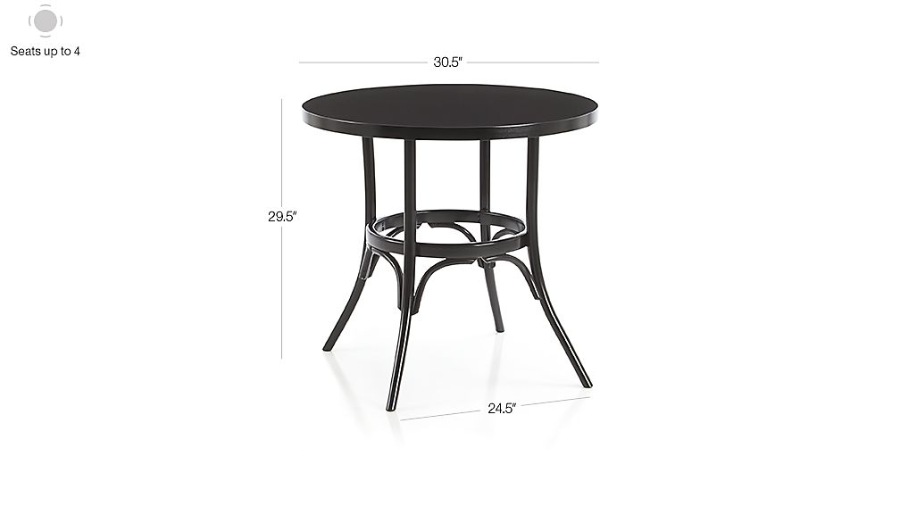 Vienna Black Round Bistro Table Crate and Barrel