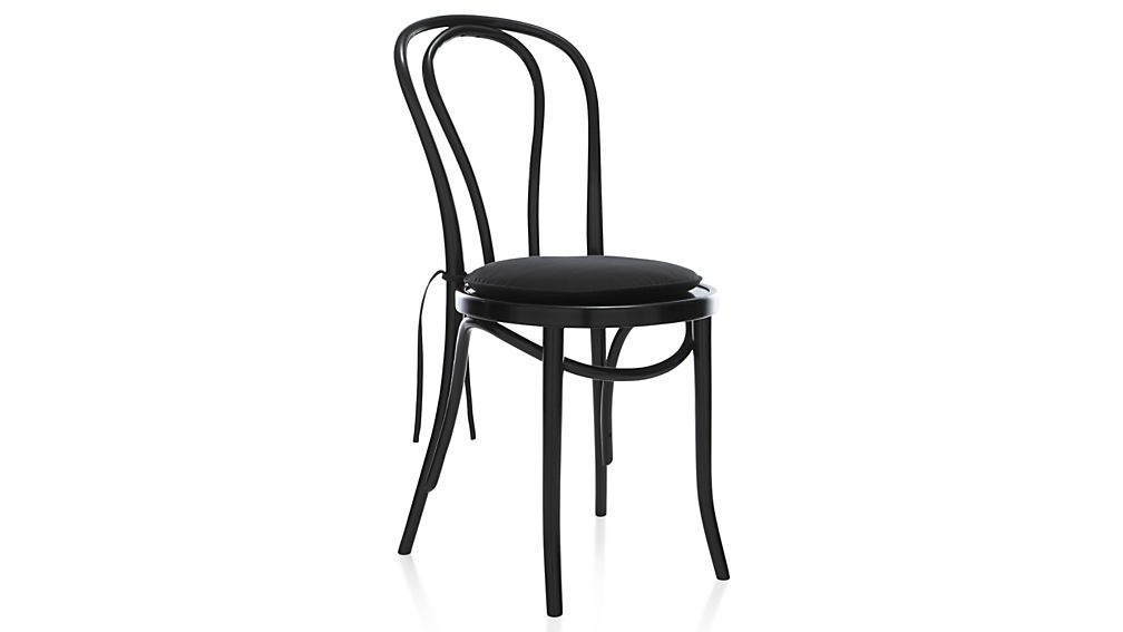 Vienna Black Wood Dining Chair Crate and Barrel