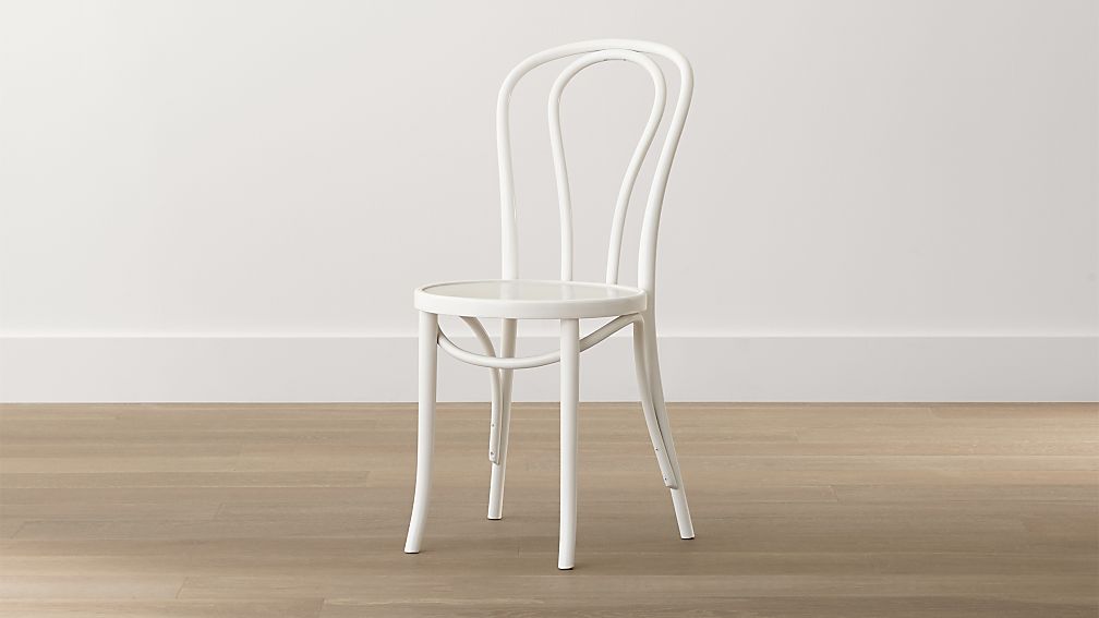 Vienna White Wood Dining Chair | Crate and Barrel