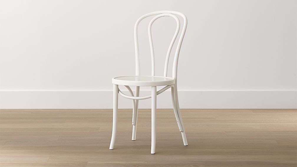 Vienna White Wood Dining Chair Crate and Barrel