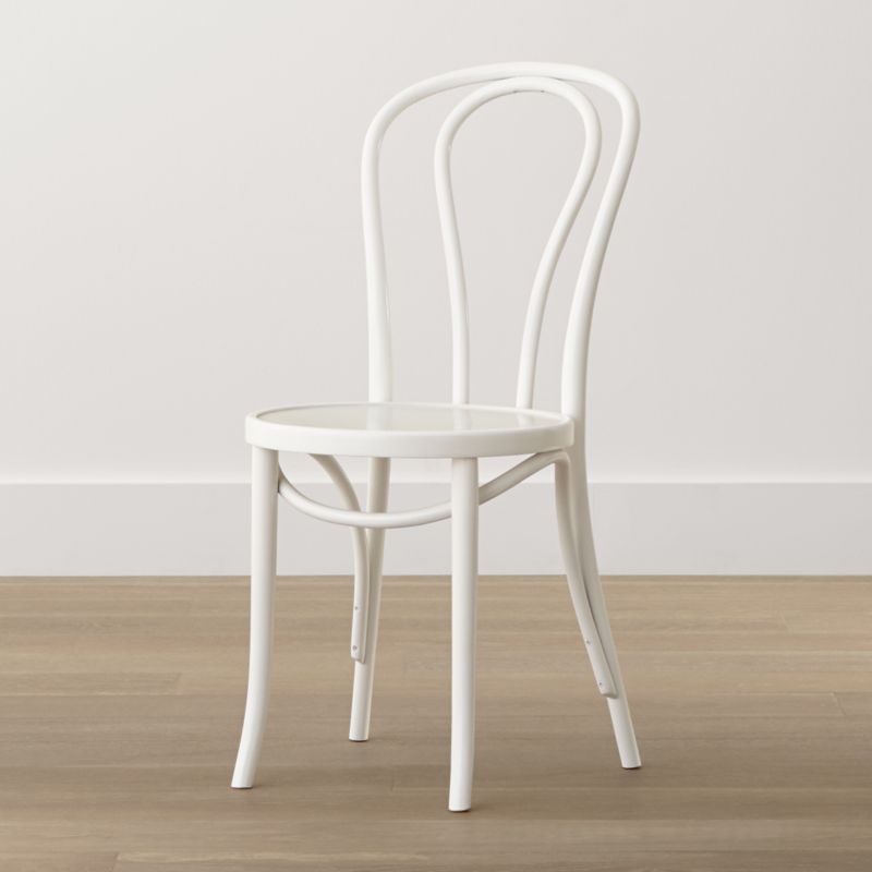 Vienna White Wood Dining Chair | Crate and Barrel