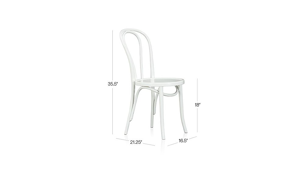 Vienna White Wood Dining Chair Crate and Barrel