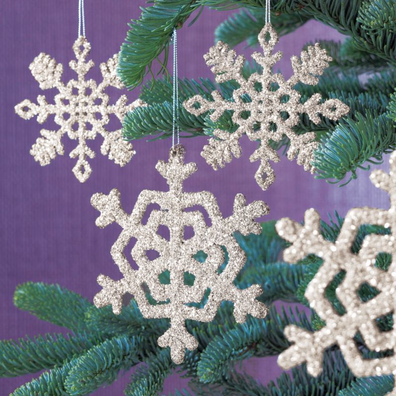 Vintage Glitter Snowflake Ornament