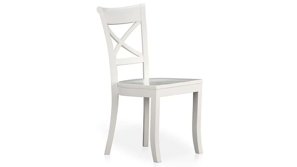 Vintner White Wood Dining Chair Crate and Barrel