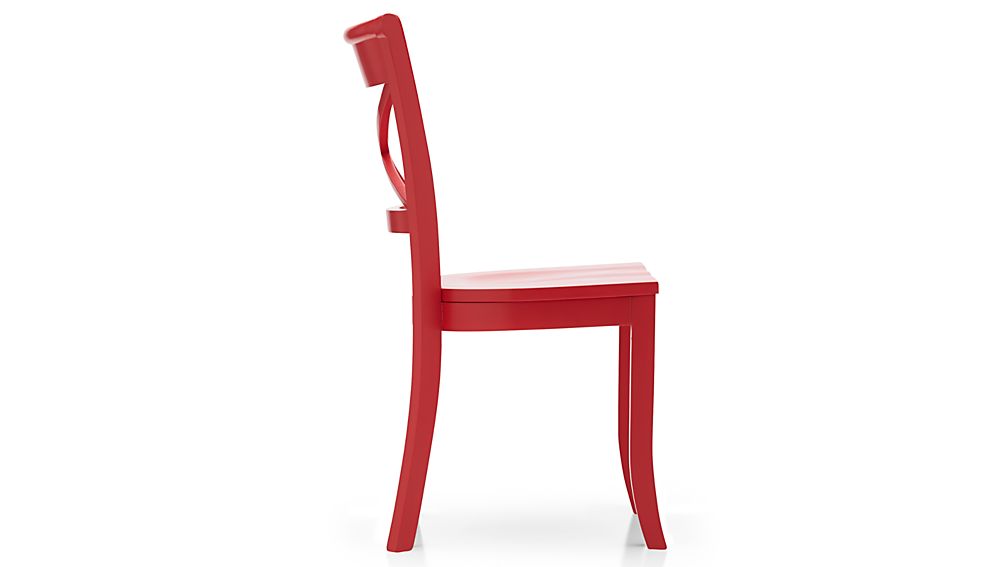 Vintner Red Wood Dining Chair Crate and Barrel