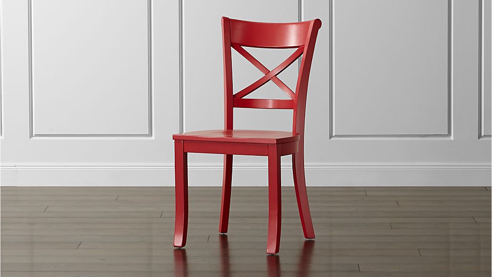 Vintner Red Wood Dining Chair Crate and Barrel