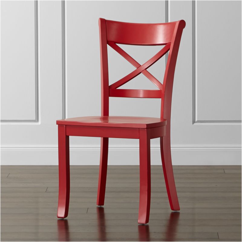 Vintner Red Wood Dining Chair | Crate and Barrel