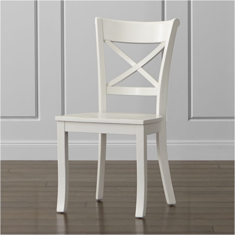 Vintner White Wood Dining Chair | Crate and Barrel