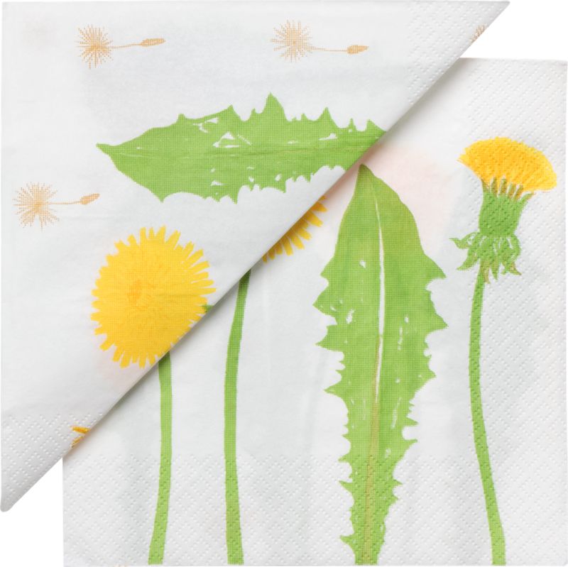 Set of 20 Marimekko Voikukka Paper 6.5" Napkins