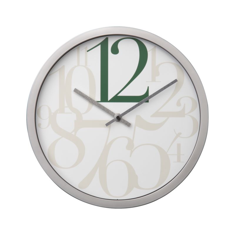 Green and Grey Wall Clock