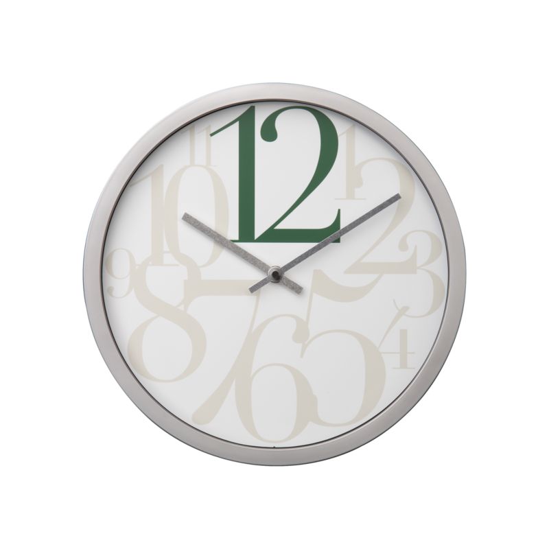 WallClock12inGrnGryLLS12