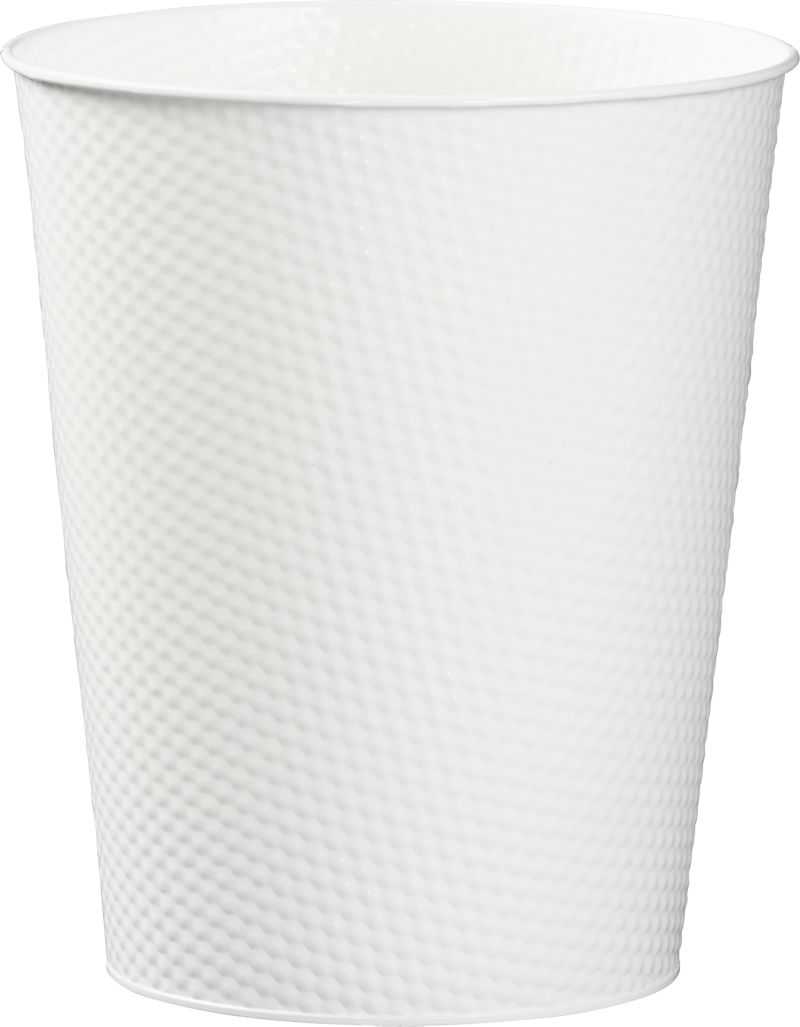 3-Gallon White Waste Can - White Waste Can...