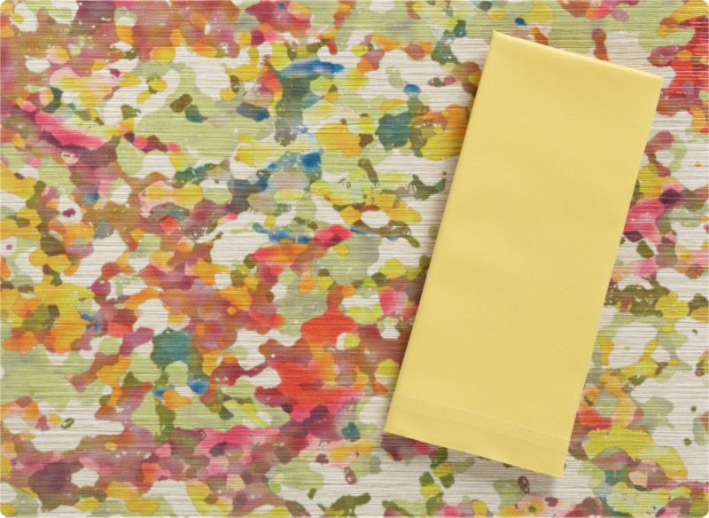 Watercolor Placemat and Cotton Daffodil Napkin