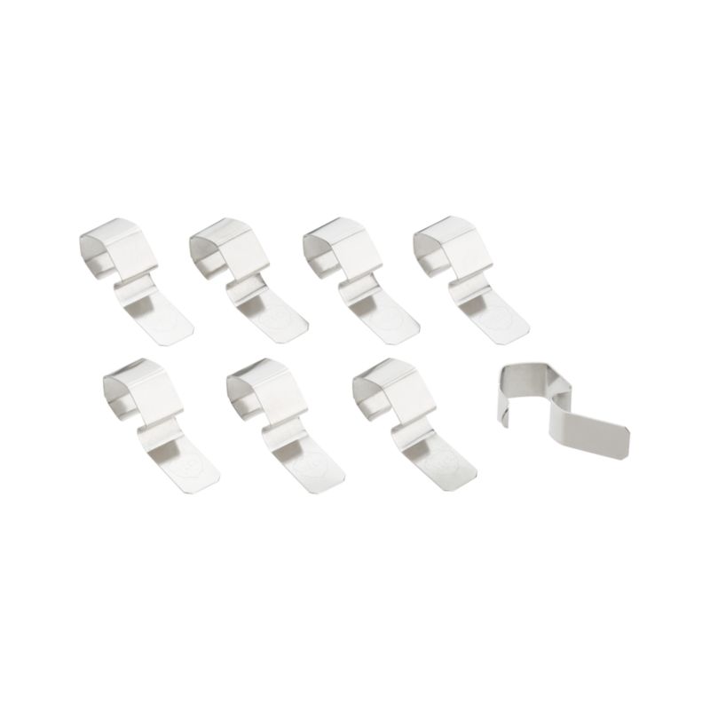 Set of eight weck replacement clamps. .5"Wx1.37"H