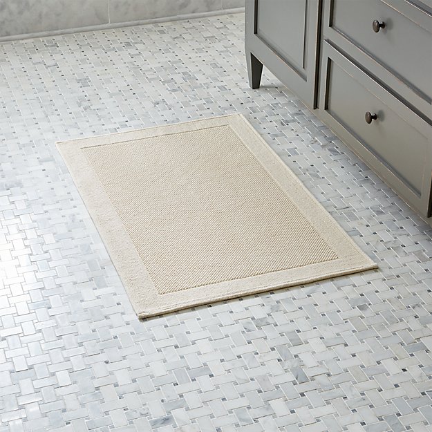 Westport Cream Bath Rug Crate and Barrel