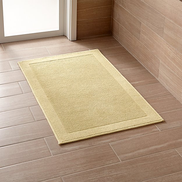 Westport Yellow Bath Rug Crate and Barrel