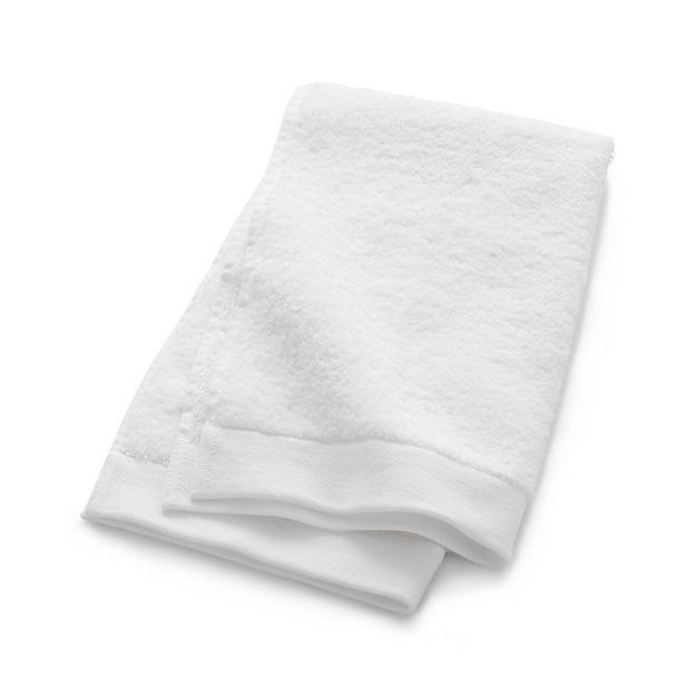 Egyptian Cotton White Hand Towel Crate and Barrel