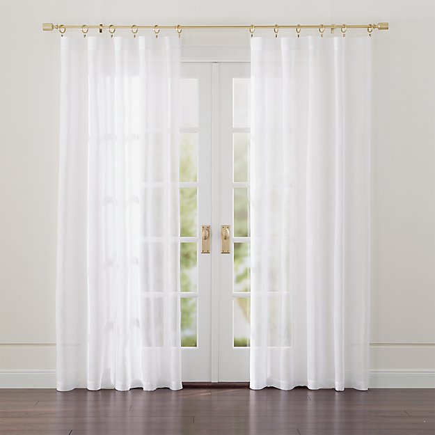 linen sheer white curtains