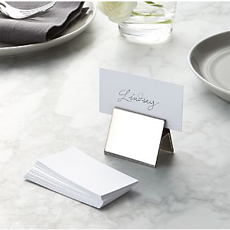 Set of 20 White Place Cards