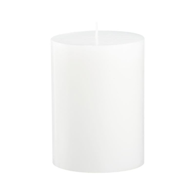 White Pillar Candle. 3"dia.x4"H