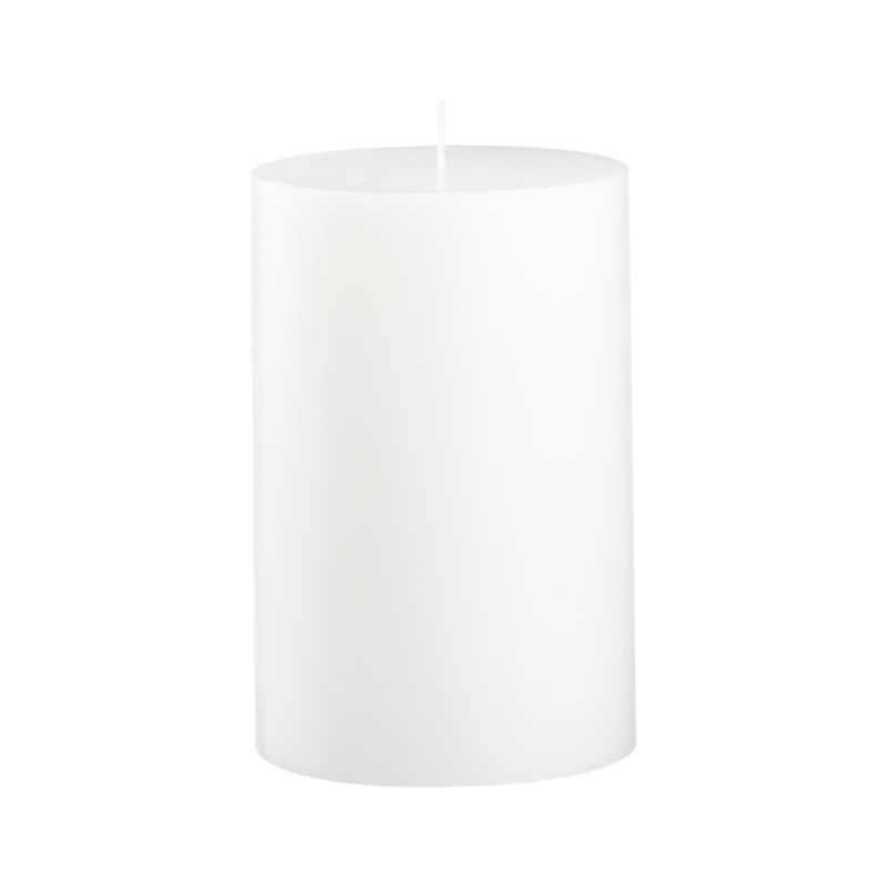 White Pillar Candle. 4"dia.x6"H