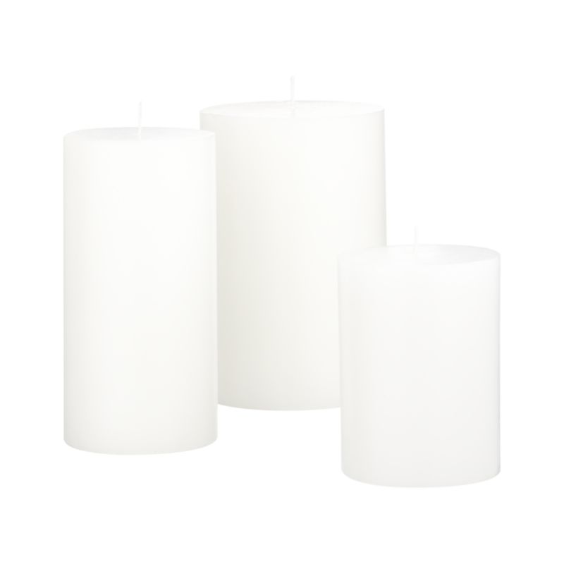 White Pillar Candles