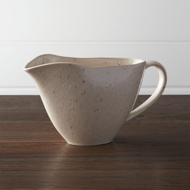 Wilder Stoneware Gravy Boat + Reviews Crate and Barrel