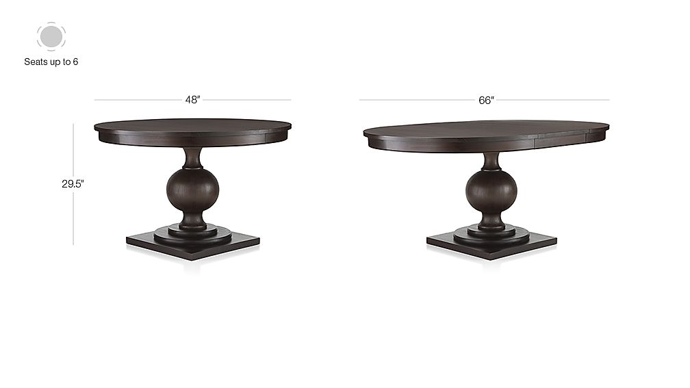 48" Round Extendable Dining Table Crate and Barrel