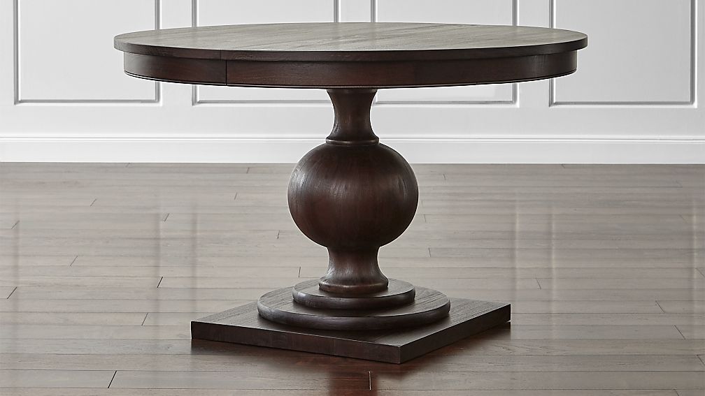 Winnetka 48" Round Extendable Dining Table | Crate and Barrel
